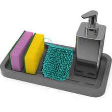 Load image into Gallery viewer, Storage Tray Sponge Holder Food Grade Silicone Drain Pan Sponge Brush Soap Dispenser
